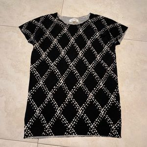 Calvin Klein short sleeve black/white top size XS